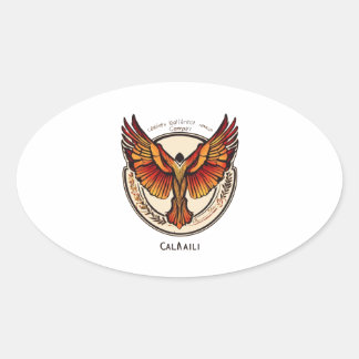 calailib golden eagle oval sticker