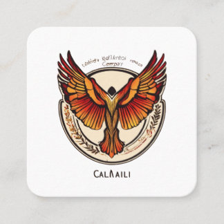 calailib golden eagle square business card