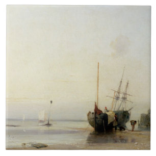 Calais Pier, c.1823-24 (oil on panel) Ceramic Tile