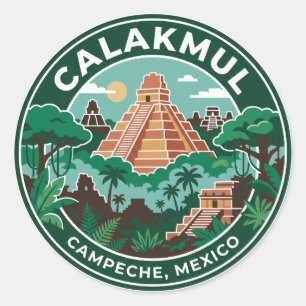 Calakmul Mexico Classic Round Sticker