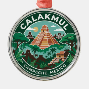 Calakmul Mexico Metal Ornament