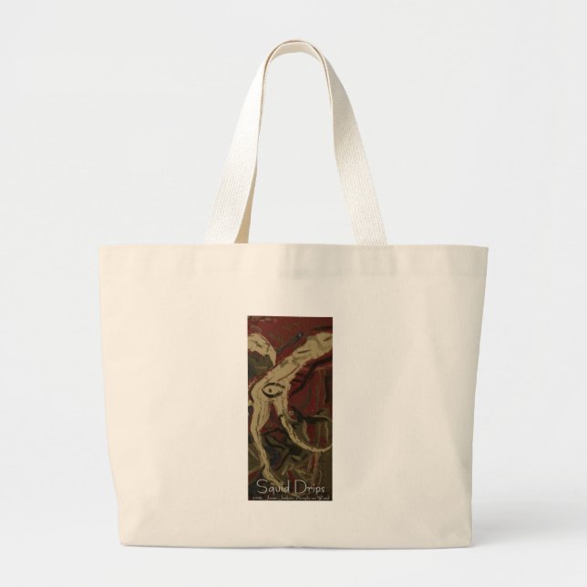 calamari drips large tote bag (Front)
