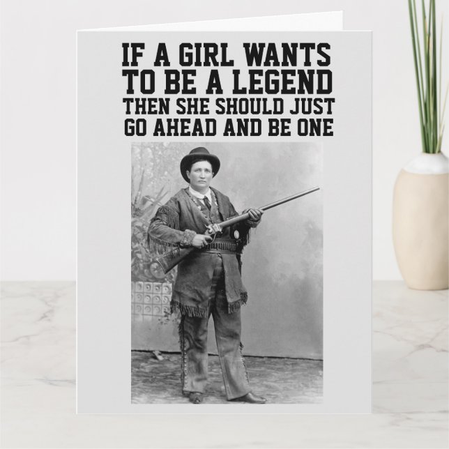 CALAMITY JANE BIRTHDAY COWGIRL GREETING CARDS (Front)