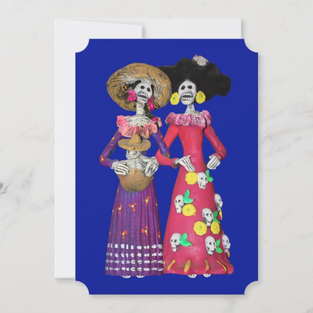 Calavera Amigas Invitation (Front)