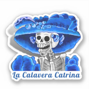 Calavera Blue Dia De Los Muertos