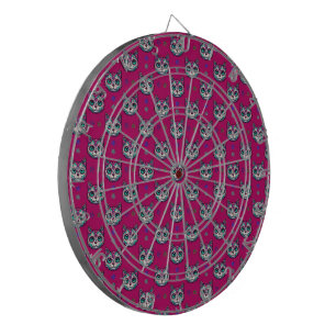 Calavera Cat Art Pattern Dartboard