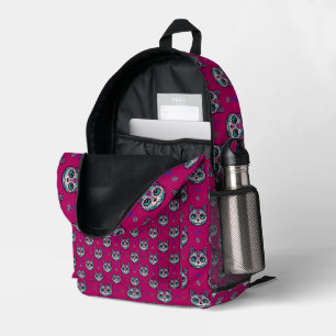 Calavera Cat Art Pattern Printed Backpack
