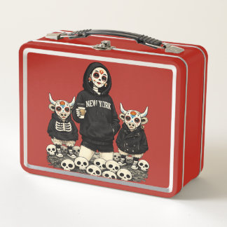 Calavera Coo Lunch Box-Naughty Coo Crew  Metal Lunch Box