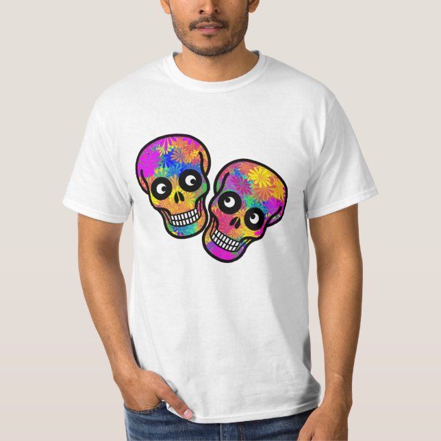 Calavera Couple Dia De Los Muertos  T-Shirt (Front)