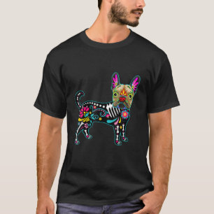 Calavera French Bulldog Frenchie Dia De Muertos Ha T-Shirt