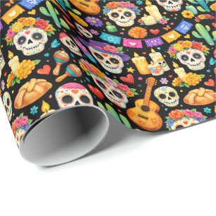 Calavera Night Fiesta  Wrapping Paper