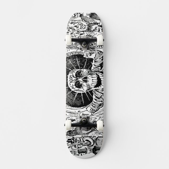 Calavera Oaxaqueña by José Guadalupe Posada 1903 Skateboard (Front)