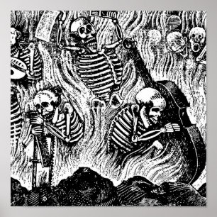 Calavera of Artists and Artisans c. 1900s Mexico Poster