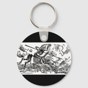 "Calavera of Don Quixote" circa early 1900's Key Ring