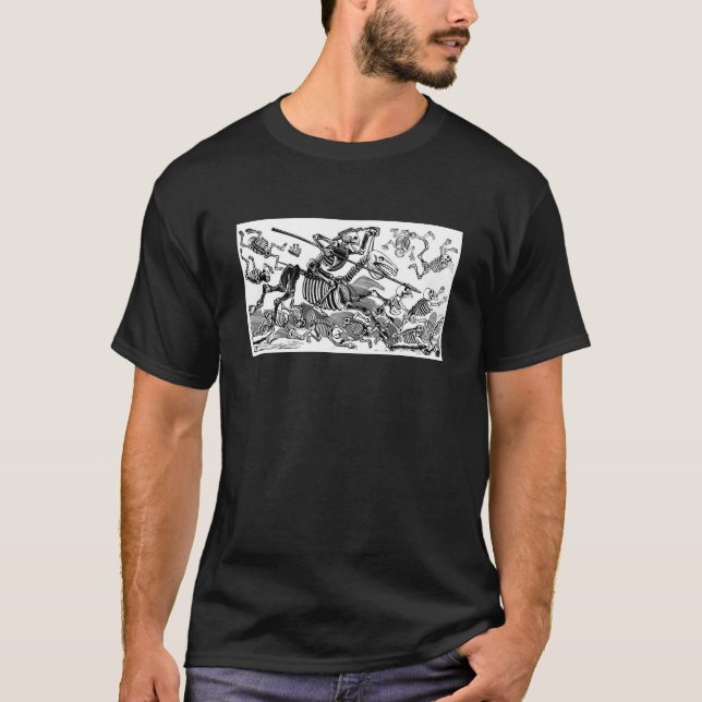 "Calavera of Don Quixote" circa early 1900's T-Shirt (Front)