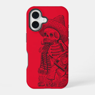 Calavera Red iPhone 16 Case