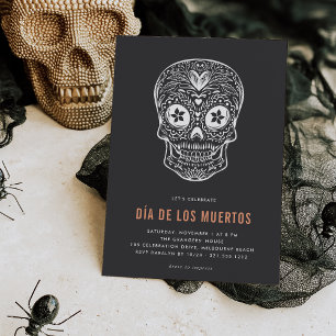 Calavera Skull Dia de los Muertos Party Invitation