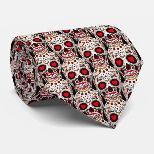 Calavera Skull Neck Tie for the Bold and Daring