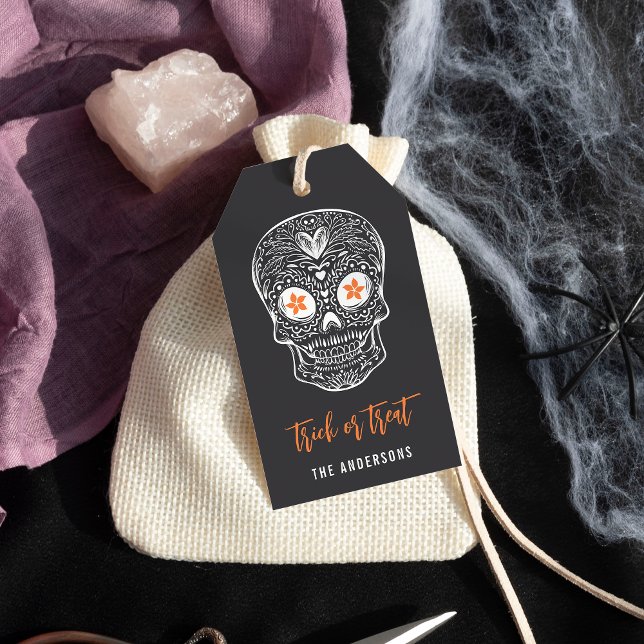 Calavera Skull Personalised Halloween Gift Tags (Creator Uploaded)