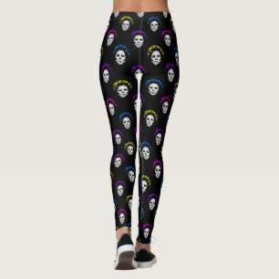 Calavera Skulls Pop Art Style Leggings