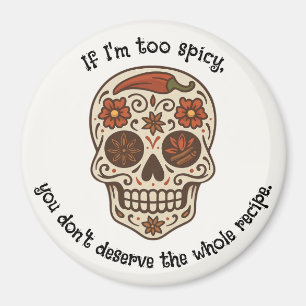 Calavera Sugar Skull Spicy Kitchen Fridge Magnet