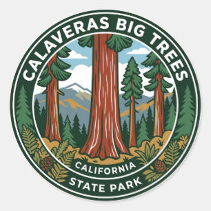 Calaveras Big Trees State Park California Classic Round Sticker