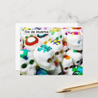 Calaveras de Azúcar en día de Muertos  Postcard