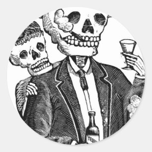 Calaveras from Guadalajara, Mexico Classic Round Sticker