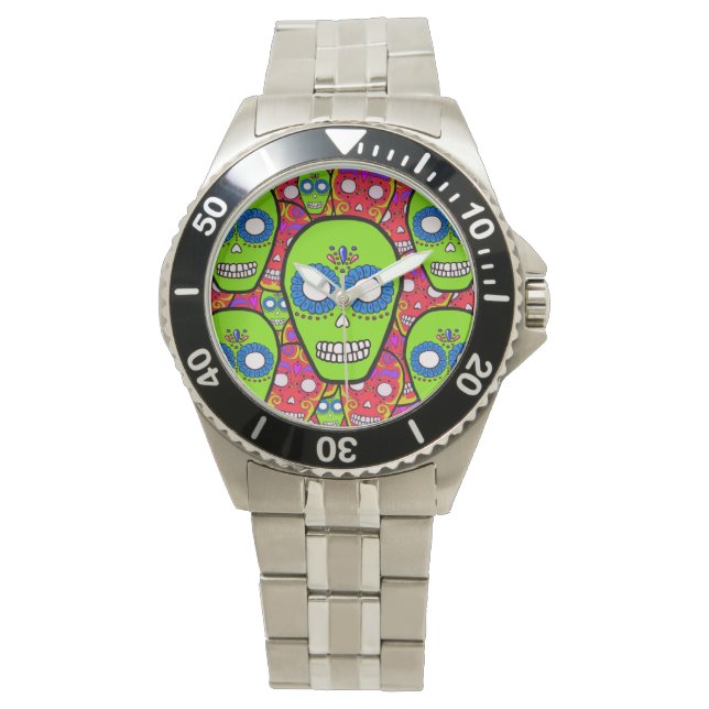 Calaveras Sugar Skulls Watch (Front)