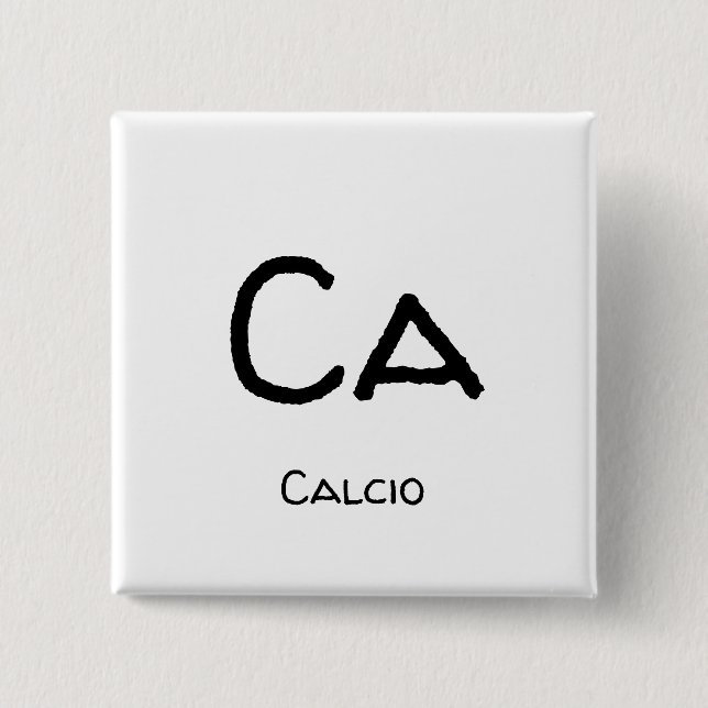 Calcio 15 Cm Square Badge (Front)