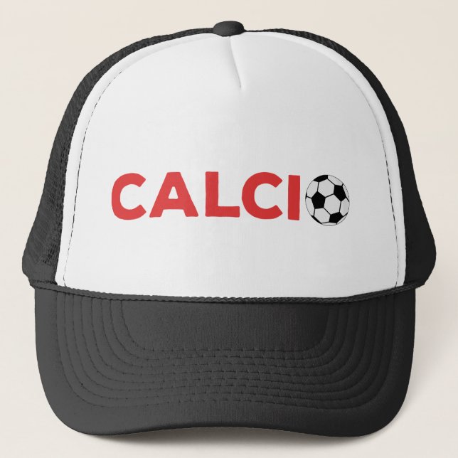 Calcio Football Soccer Trucker Hat (Front)