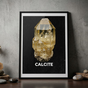 Calcite Crystal Gemstone Poster