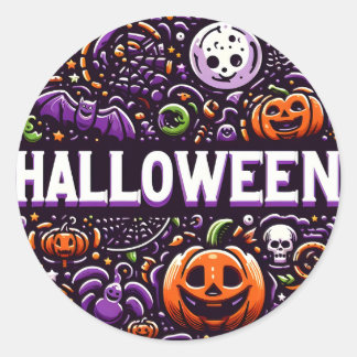 Calcomanía Halloween   Classic Round Sticker