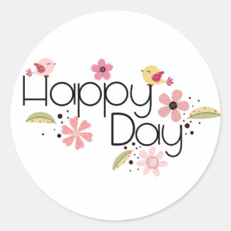 Calcomanía "Mother's Day" Happy day with love Classic Round Sticker