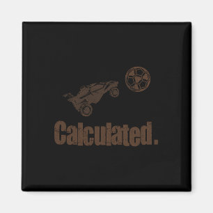 Calculated Vintage Retro Rocket Soccer Rc Car Magnet