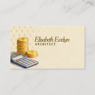 Calculating Financial Growth with Coins Business Card