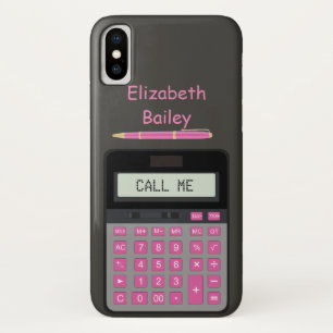 Calculator and Pen Graphic iPhone X Case