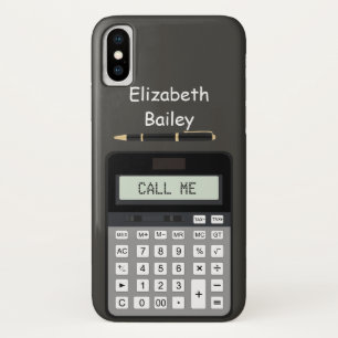 Calculator and Pen Graphic iPhone X Case