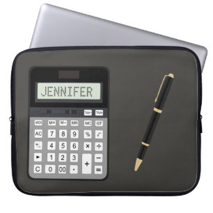 Calculator and Pen graphic Laptop Sleeve