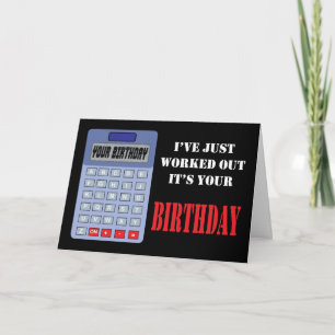 Calculator Birthday Card