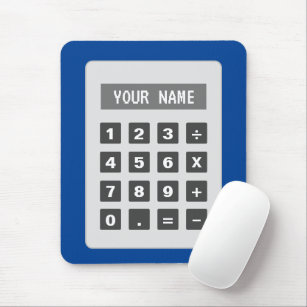 Calculator drawing custom name and colour mousepad