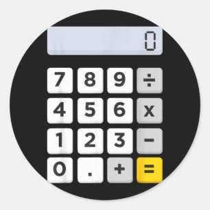 Calculator Halloween Costume Pretend A Calculator Classic Round Sticker
