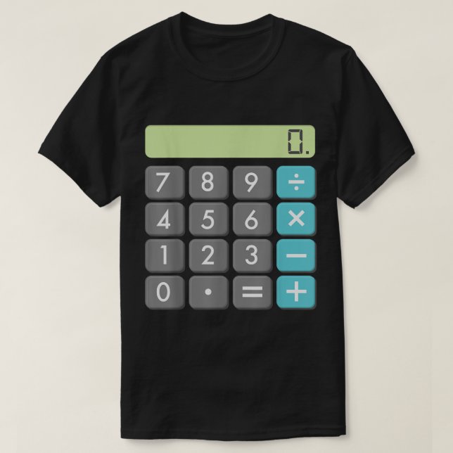 Calculator Halloween Costume Shirt Math Geek Cool  (Design Front)