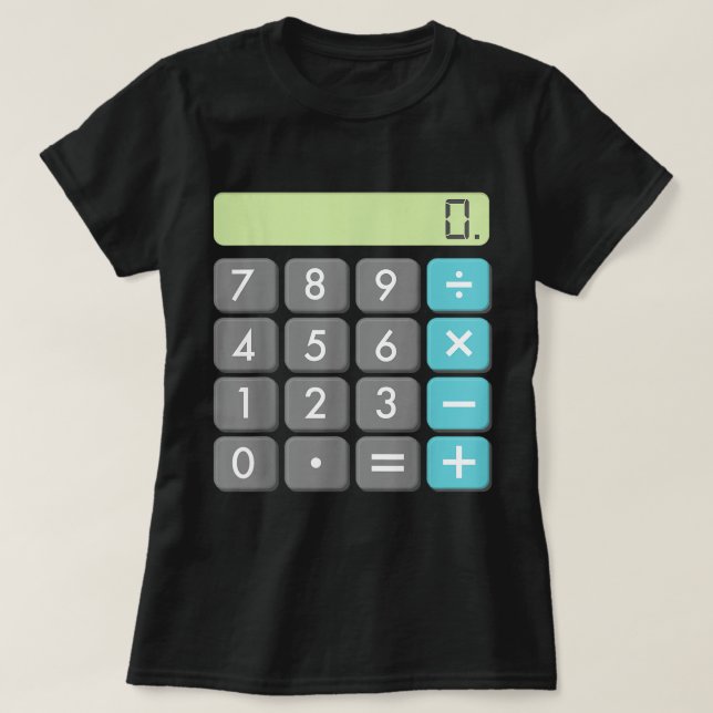 Calculator Halloween Costume Shirt Math Geek Cool  (Design Front)