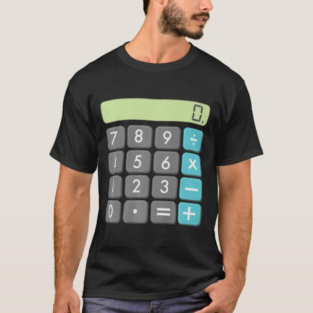 Calculator Halloween Costume Shirt Math Geek Scary (Front)