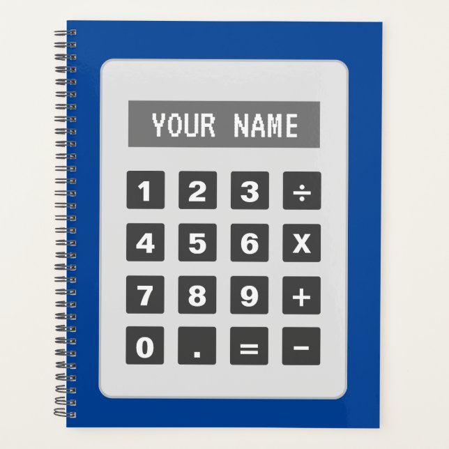 Calculator illustration custom agenda planner  (Front)