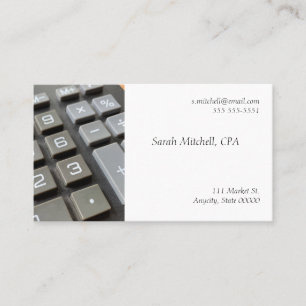 Calculator keyboard and fade business card