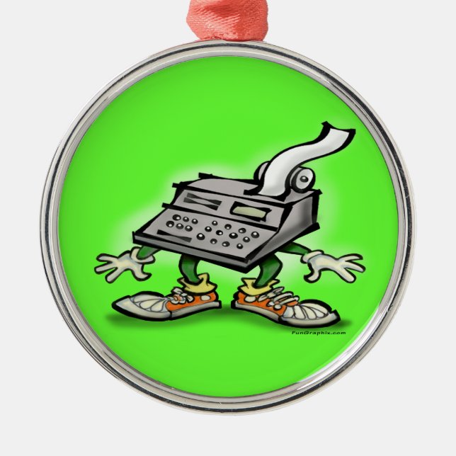 Calculator Metal Ornament (Front)