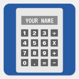 Calculator stickers with custom text