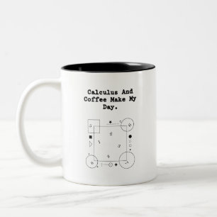 Calculus & Coffee Lover  Math Teacher Daily Ritual Two-Tone Coffee Mug